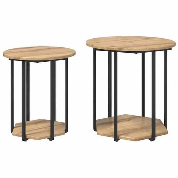 Maison Exclusive - Sæt af 2 sideborde Brun 50 x 50 x 50,5 cm brun