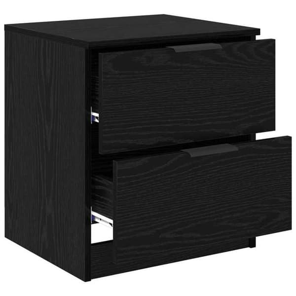 Maison Exclusive - Natbord 2 stk Sort eg 45 x 39 x 50cm