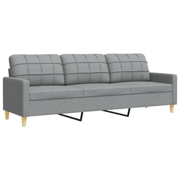 Maison Exclusive - Sæt af 2 sofaer med lysegrå dekorative puder i stof