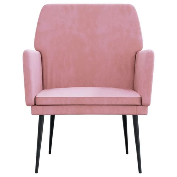 Maison Exclusive - Vaaleanpunainen nojatuoli 62x79x79 cm sametti