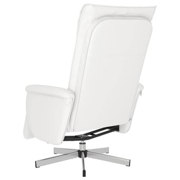 Maison Exclusive - Recliner med fotstöd i vit konstläder Vit