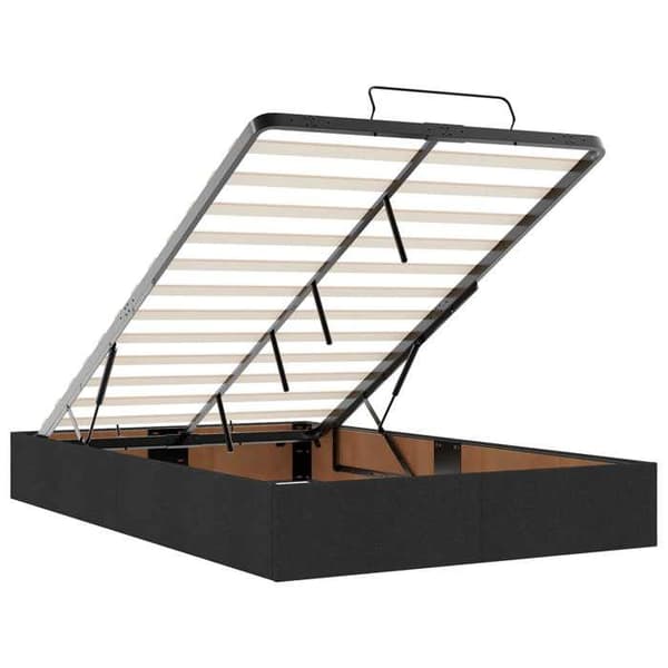 Sengestel med madras - EKSKLUSIV HUS - Model 120x200 - Sort - Løftbart opbevaring - Pocketfjedre Svart