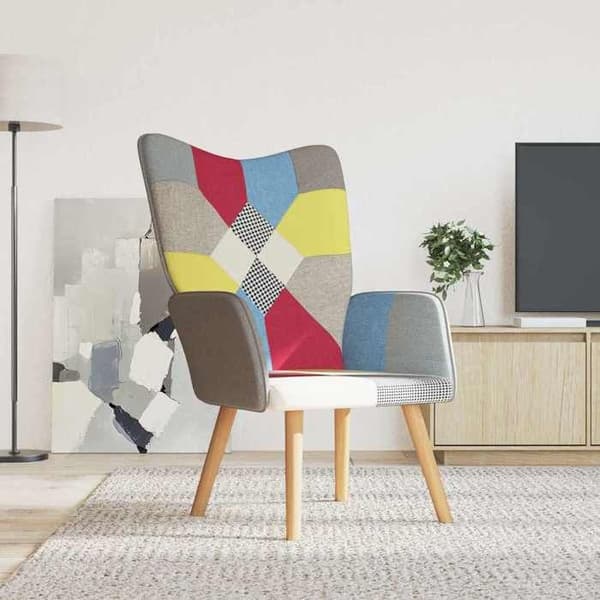 Maison Exclusive - Patchwork-kangas rentoutumistuoli