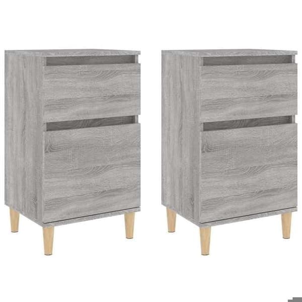 Maison Exclusive - Sängbord 2 st sonoma grå 40x35x70 cm