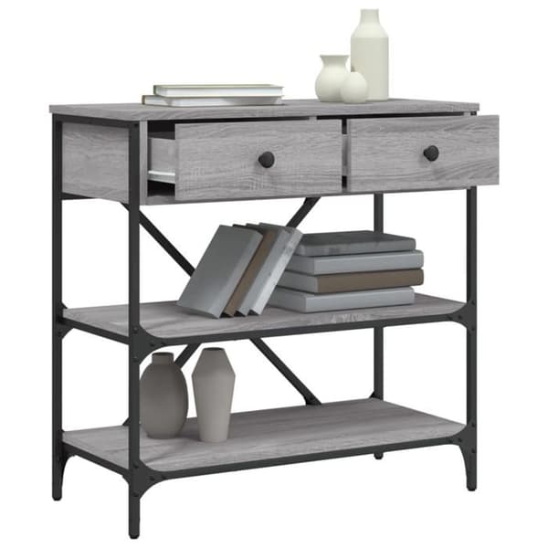Maison Exclusive - Consolebord sonoma grå 75x34,5x75 cm ingeniørtræ