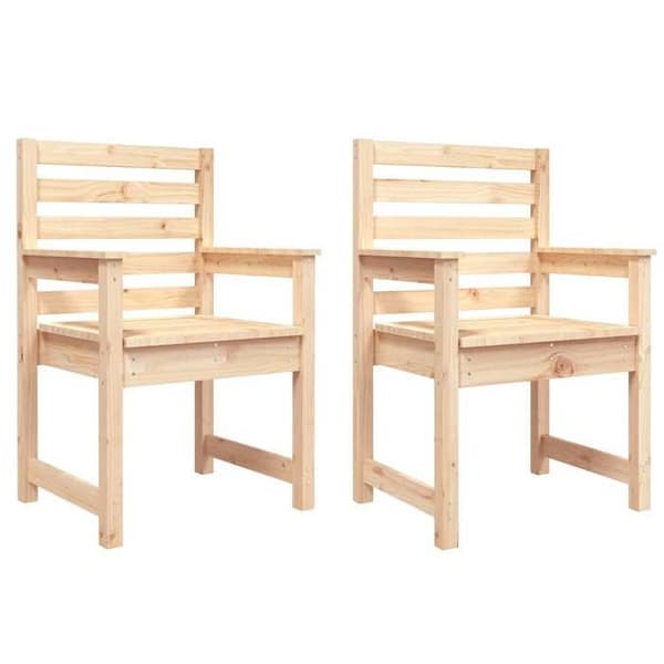 Maison Exclusive - Trädgårdsstolar set om 2 60x48x91 cm massiv furu
