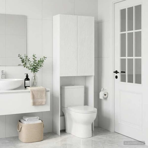 Maison Exclusive - Toilettskabe DELFT Hvid højglans 66 x 25,5 x 190 cm