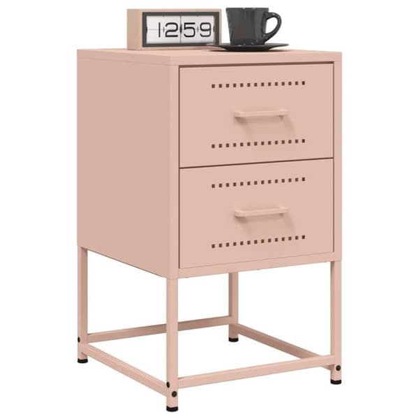 Maison Exclusive - Sängbord rosa 36x39x60,5 cm stål