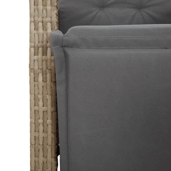 Maison Exclusive - Puutarhakalusteryhmä tyynyillä 5 kpl Beige polyrottinki