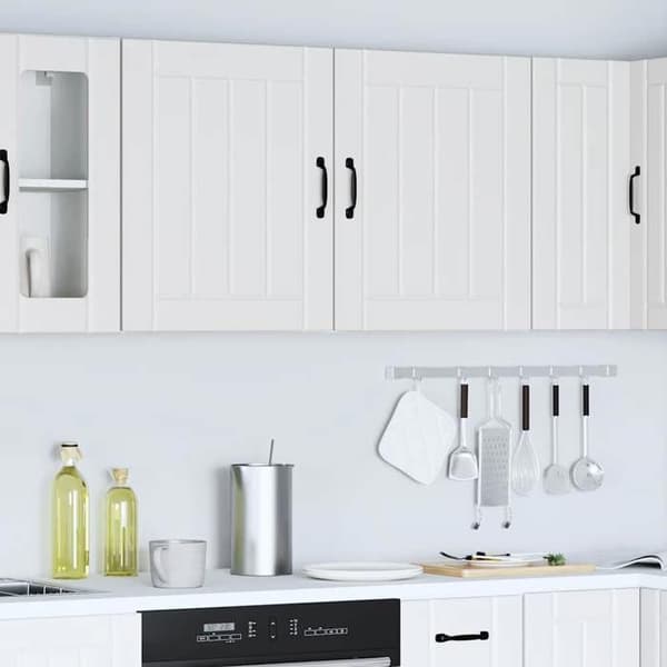 Maison Exclusive - 2 st Lucca väggskåp i vit ingenjörsträ