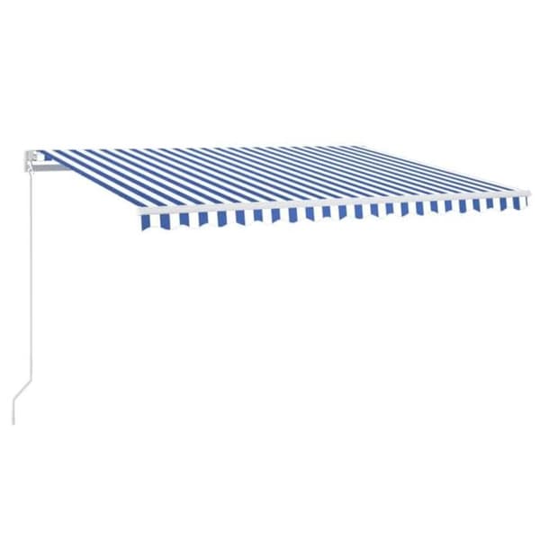 Maison Exclusive - Fällbart tak i blått och vitt 400 × 300 cm