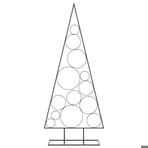 Maison Exclusive - Metal juletræ til dekoration sort 150 cm