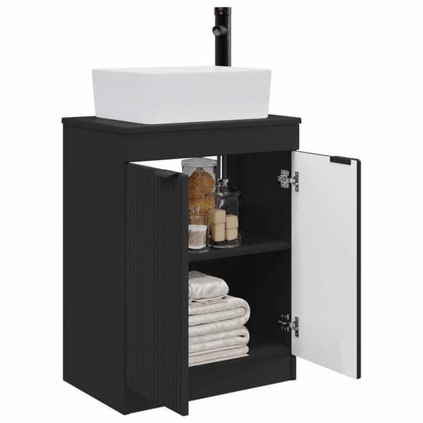 Maison Exclusive - Badeværelsesmøbel med sort vask 54 x 35 x 83 cm