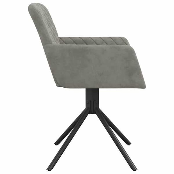 Maison Exclusive - Snurrande matstolar set om 2 Ljusgrå Sammet