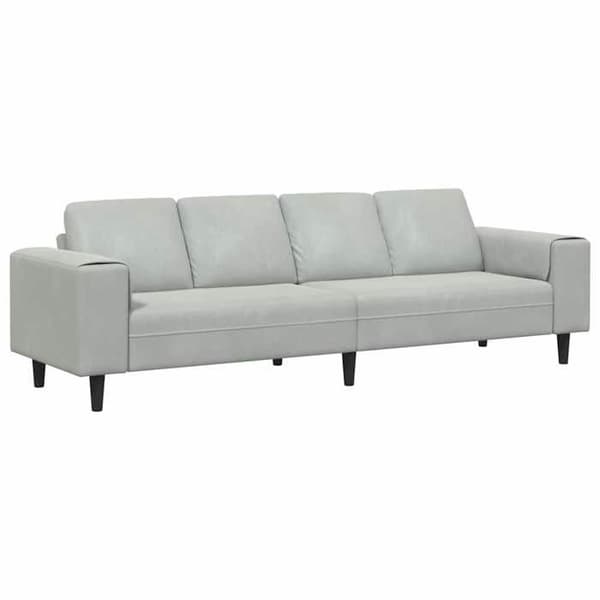 Soffa - EXKLUSIVT HEM - 250x77x76 cm - Ljusgrå - Polyester - Nutida Ljusgrått