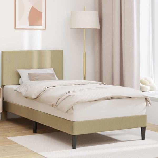 Maison Exclusive - Sengestel med hovedgærde Grå Grøn Lys 90 x 190 cm Grå Ljusgrön