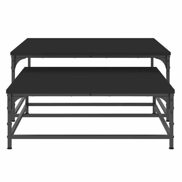 Maison Exclusive - 2 stk. sorte stueborde i ingeniørtræ
