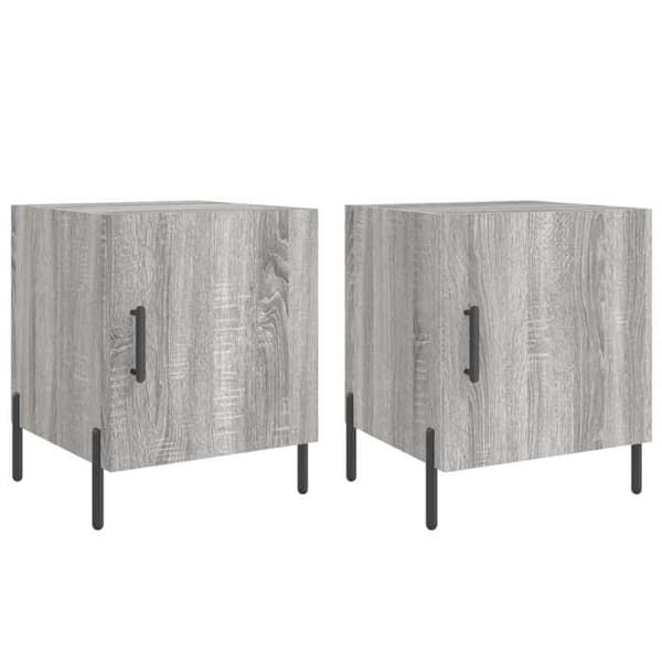 Sängbord - Maison Exclusive - Set om 2 - Sonoma grå - 40x40x50 cm Sonoma grå