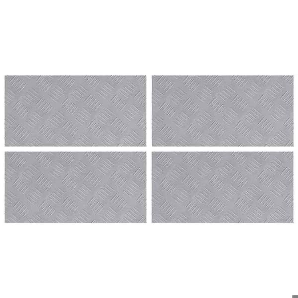 Maison Exclusive - Nez de marche 4 pc 50 x 25 cm Silver Aluminium Rektangulär