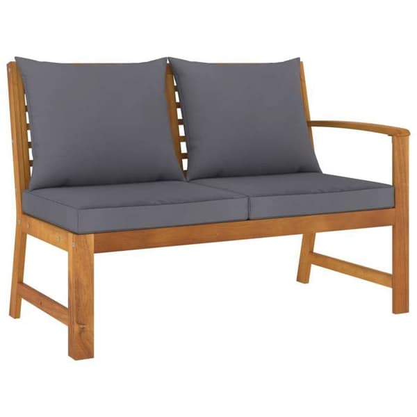 Maison Exclusive - Havegruppe 6 stk med pude i solid akacietræ