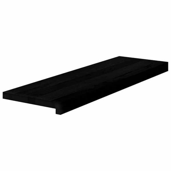 Maison Exclusive - Trappe 4 stk brun-sort 80x30x2 cm massiv eg brun-svart