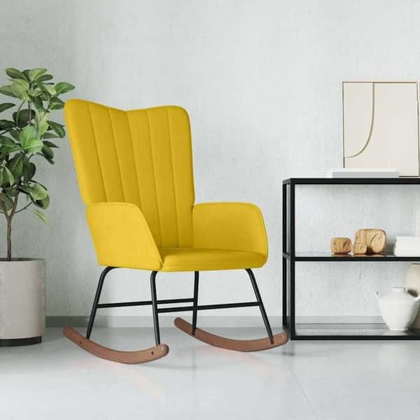 Maison Exclusive - Gyngestol i sennepsgul velour