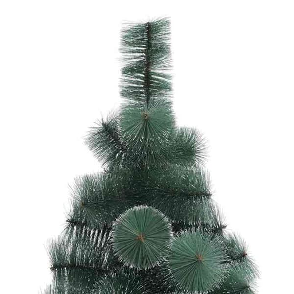Kunstig juletræ - EKSKLUSIV HUS - 150 cm - Grøn - Grene med hvide spidser - Stålbase Grön