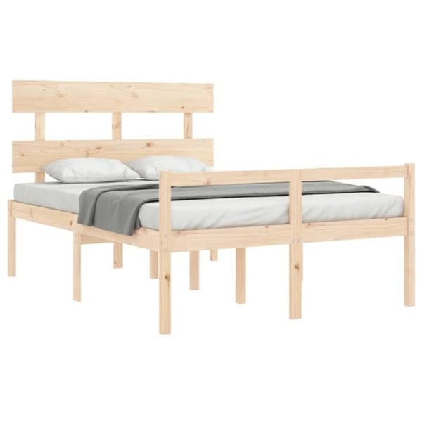 Seng til ældre - Eksklusivt hus - 140 x 190 cm - Massivt træ - Siddehøjde 45 cm