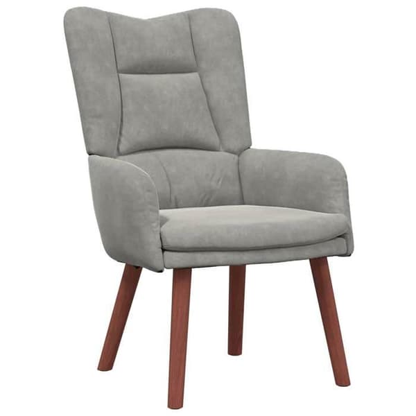 Fåtölj - MAISON EXCLUSIVE - Maison Exclusive - Ljusgrå - Premium sammet - 63x67x94 cm Ljusgrått