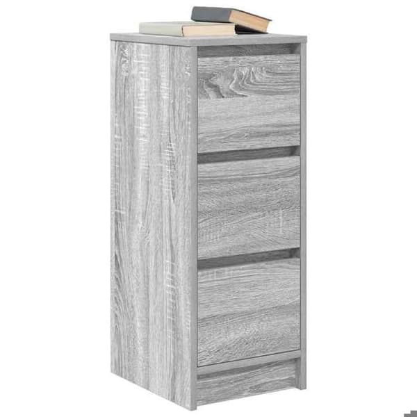 Maison Exclusive - Buffet sonoma grå 29,5x34x76 cm ingeniørtræ