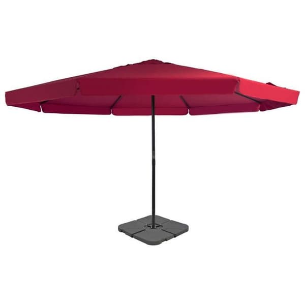 Maison Exclusive - Rød haveparasol med bærbar base Röd