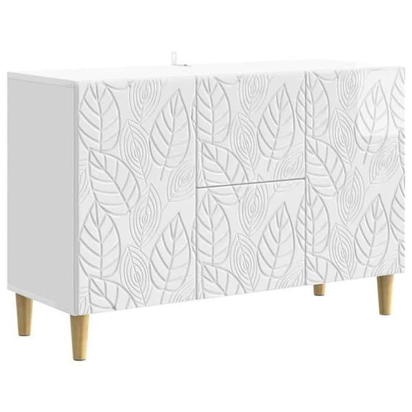 Maison Exclusive - Hvid glans buffet 89 x 34,5 x 60 cm Ingeniørtræ