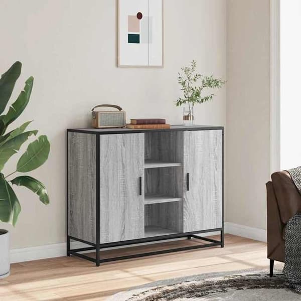 Maison Exclusive - Buffé Sonoma Grå 92x35x76 cm Ingenjörsträ sonoma grå