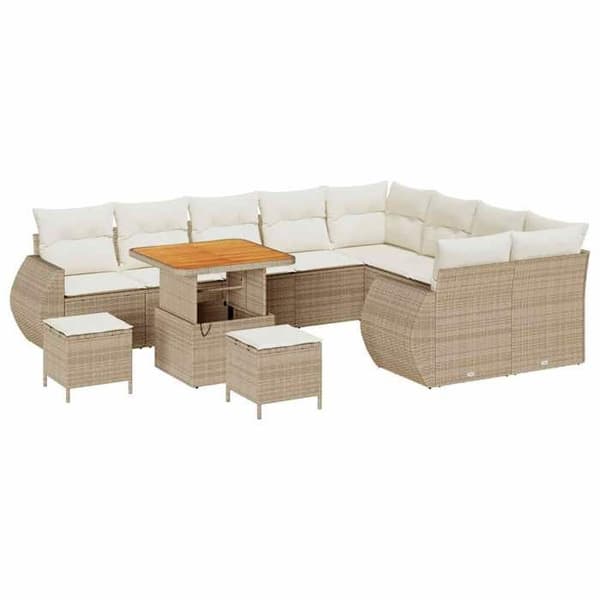 Maison Exclusive - Trädgårdsoffmöbelset 12 pc 12-sits