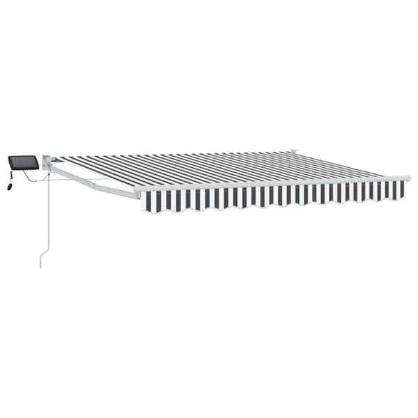 Maison Exclusive - Manuell markis med solenergi LED 3,5 x 2 m