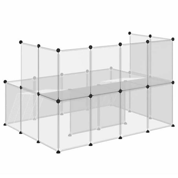 Maison Exclusive - Bur til smådyr Transparent 143x107x93 cm PP og Stål