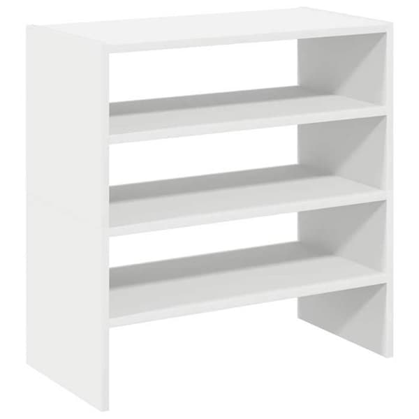 Maison Exclusive - Stabelbare skohylder 2 stk hvid 60x30x30,5 cm