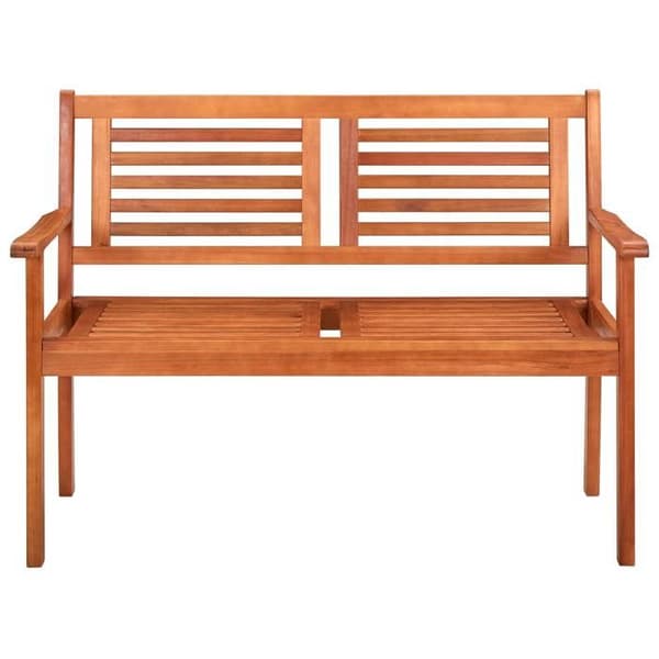Havemøbel - EKSKLUSIV HUS - 120 cm (2 pladser) - Massivt eucalyptus træ - Pude inkluderet - Oliebehandlet finish