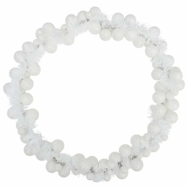 Maison Exclusive - LED Julebold Guirlande Hvid 186 cm Polystyren Vit