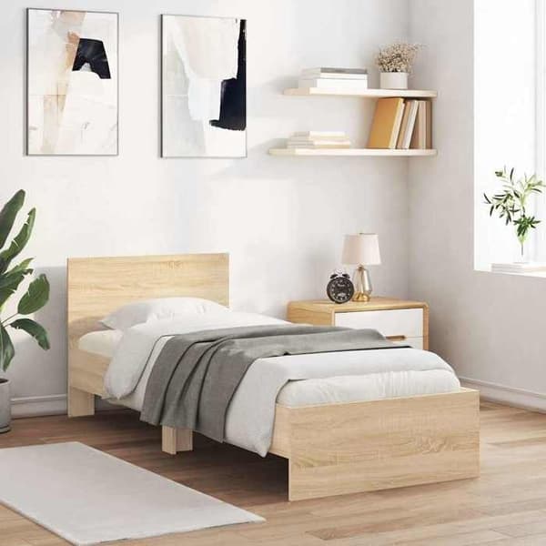 Sengestel - EKSKLUSIV HUS - 90x200 cm - Brun - Ingeniørtræ - Lamelseng