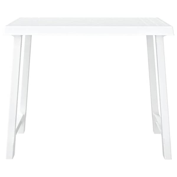 Maison Exclusive - Campingbord vit 79x56x64 cm PP träutseende