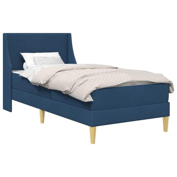 Sängram - EXKLUSIV HEM - Rektangulär samtida - 100% polyester tyg - Ribbotten - Förvaring under sängen