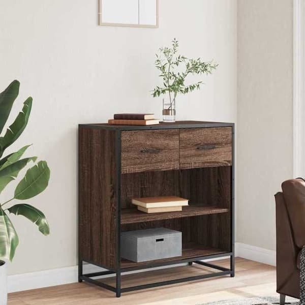 Maison Exclusive - Buffé ek brun 68x35x76 cm ingenjörsträ