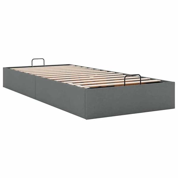 Otantasänky - EXCLUSIVE KOTI - 90x190 cm - Tummanharmaa - Polyesterikangas - Hydraulinen säilytys Mörkgrå