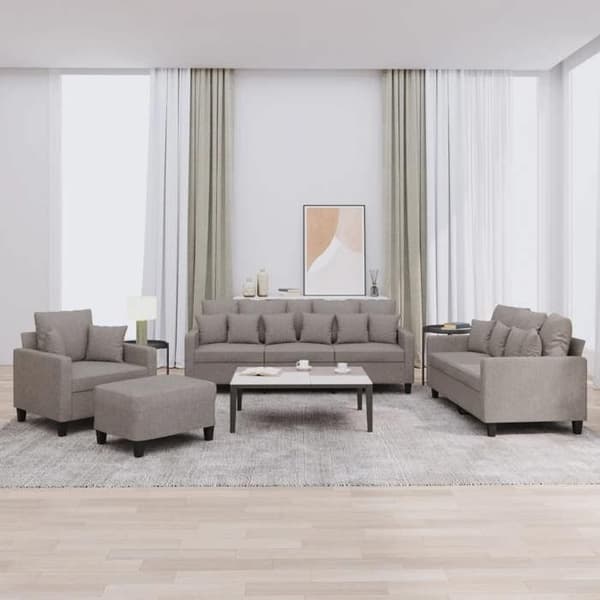 Maison Exclusive - Sæt af 4 sofaer med taupe stofpuder
