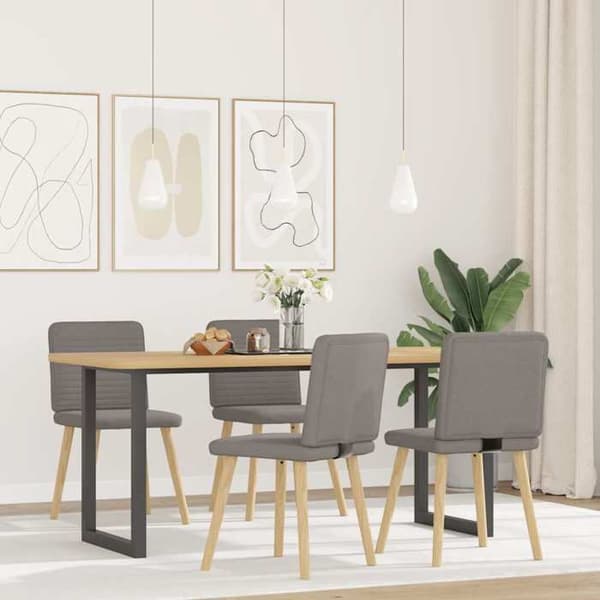 Maison Exclusive - Matstolar set om 4 taupe tyg