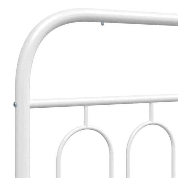 Hovedgærde - EKSKLUSIV HUS - 200 cm - Hvid metal - Klassisk stil - Robuste ben Vit