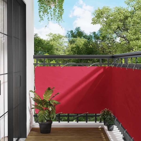 Maison Exclusive - Balkongskärm 90 x 500 cm Oxfordtyg Rektangulär Bordeaux