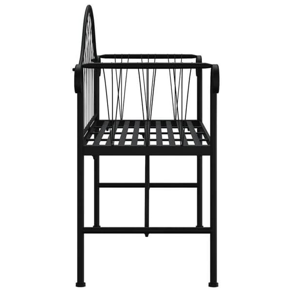 Maison Exclusive - Bænk til haven 2 pladser 128 cm Sort Stål
