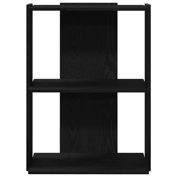 Maison Exclusive - Bibliotek i 3 niveauer sort 60x30x80 cm ingeniørtræ
